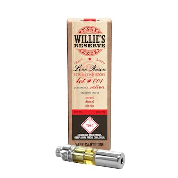 Willie's Reserve Sativa Live Resin Cartridge, 500mg
